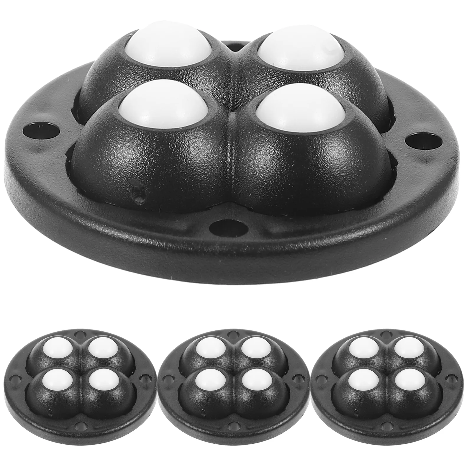 

4pcs Adhesive Swivel Casters Small Caster Wheels Adhesive Wheels for Storage Box Trash Can