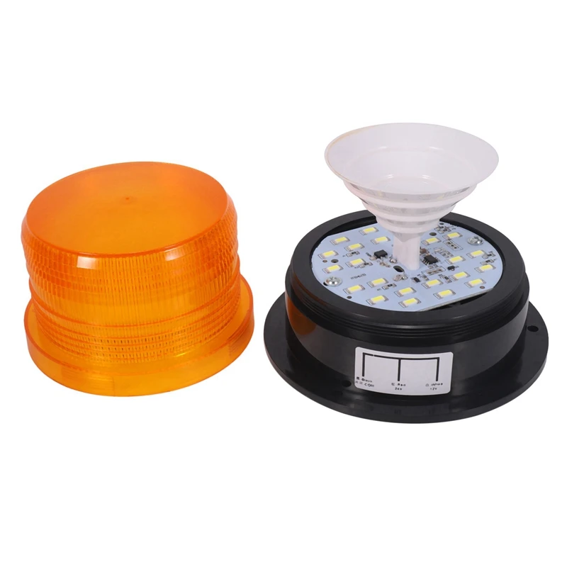 

6 X Amber LED Beacon Strobe Emergency Flashing Light Warning Lamp Truck 12V 24V
