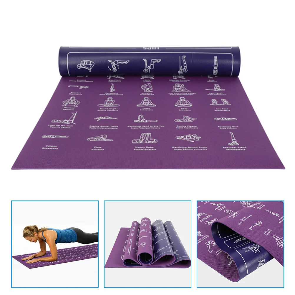 

Yoga Mat Fitness Exercise Anti-skid Pad PVC Non- Household Floor Cushion Anti- Gym Mats Kids