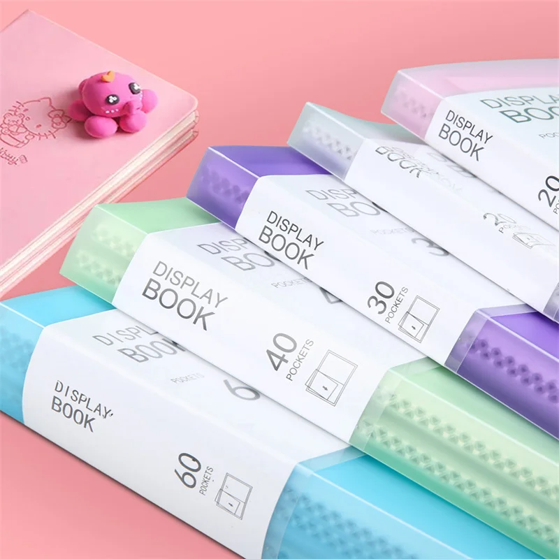 

A4 File Bag 20/30 Pages Data Book Large Capacity File Folder Portfolio Office Stationery Insert Folder Document Storage Bag