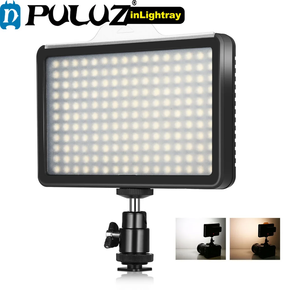 

PULUZ 176 LEDs 12W Dimmable Bi-color LED Video Light 3300-5600K Studio Light For YouTube Studio Photography Video Shooting