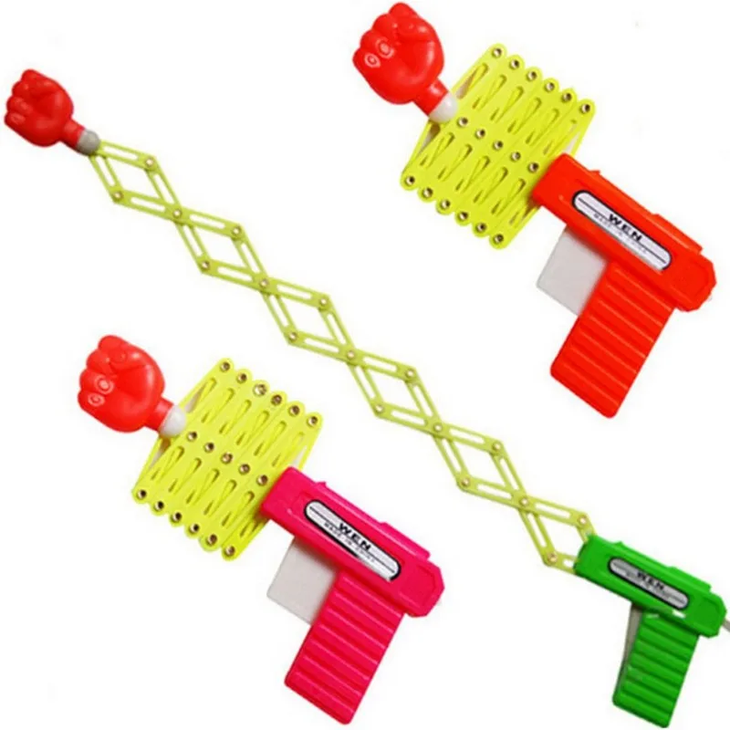 

Retractable Fist Shooter Trick Toy Gun Funny Child Kids plastic Party Festival Gift For fun Classic Elastic Telescopic Fist Toy