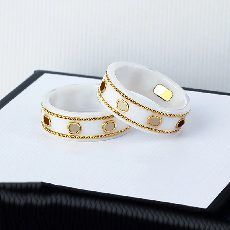 

Unisex Man Women Fashion Ceramics Ring Girl Stylish Jelwelry for Lover Gift