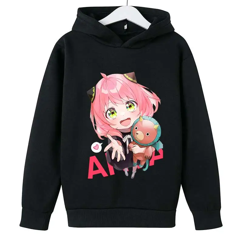 

Cute Girls Hoodies Anya Forger Cartoon SPY X FAMILY Printed Kids Sweatshirt Hoodies Children's Clothing Girls Spring Autumn Coat