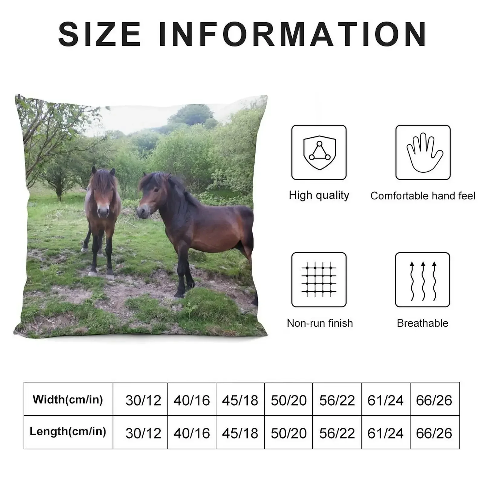 Декоративная подушка Exmoor Ponies декоративные чехлы для дивана наволочка