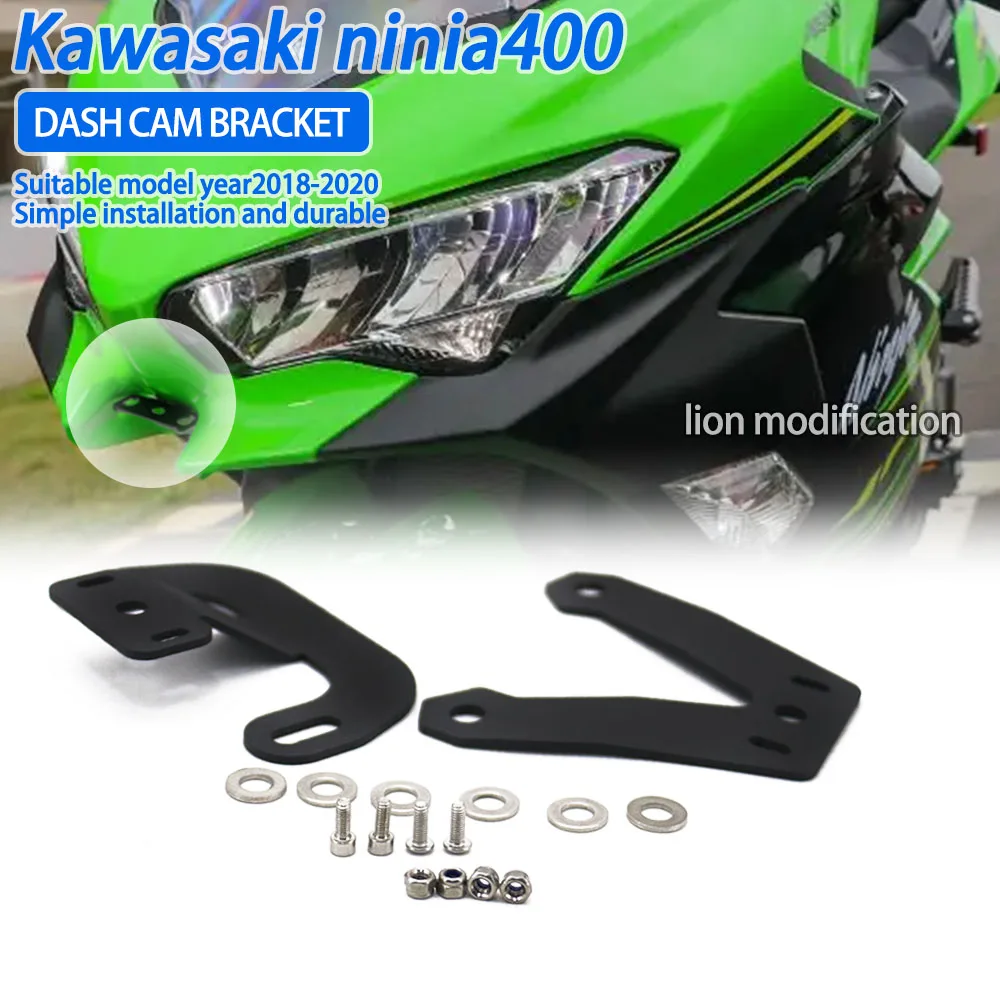 

NEW Motorcycle Accessories For Kawasaki Ninja400 Front and rear camera bracket Applicable year 2018-2022