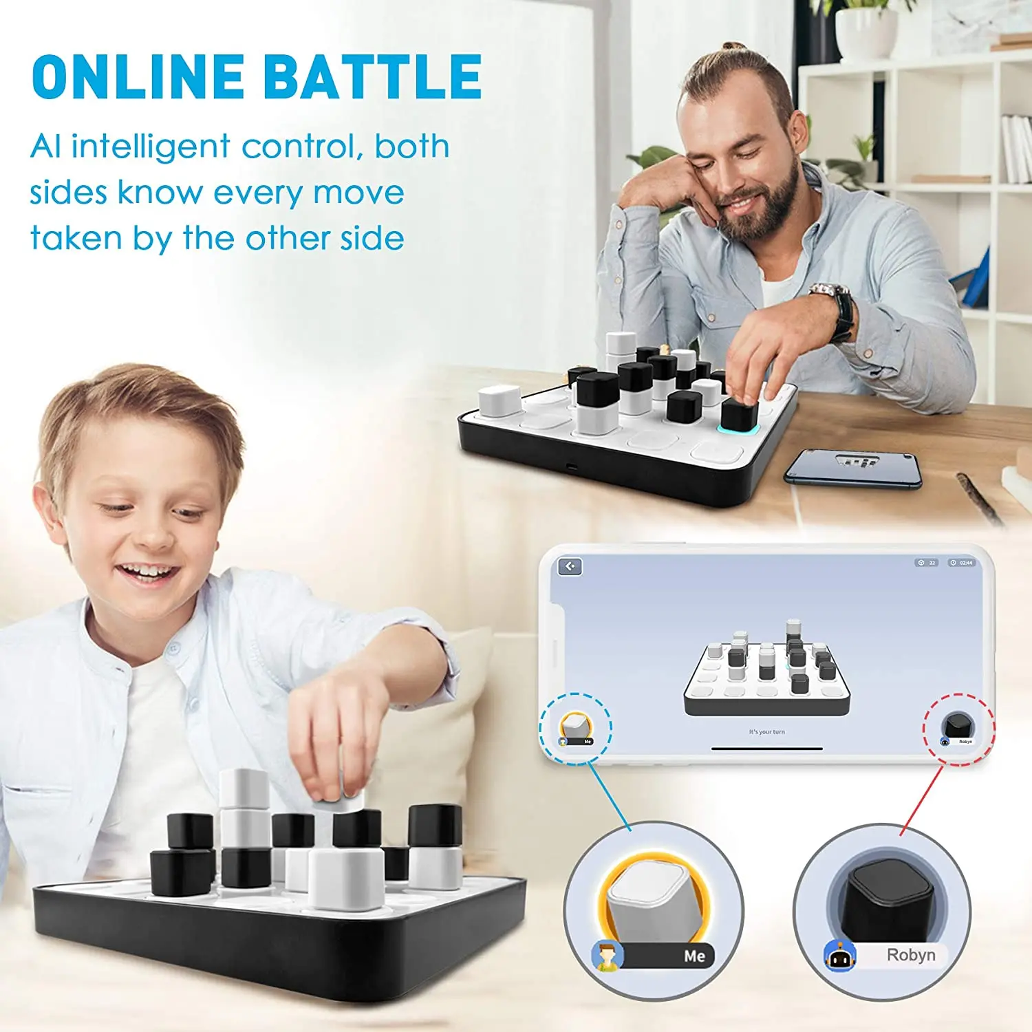 GiiKER AI Smart Four Connected Magnetic 3D In A Row Game с интеллектуальной настольной игрой поддержкой