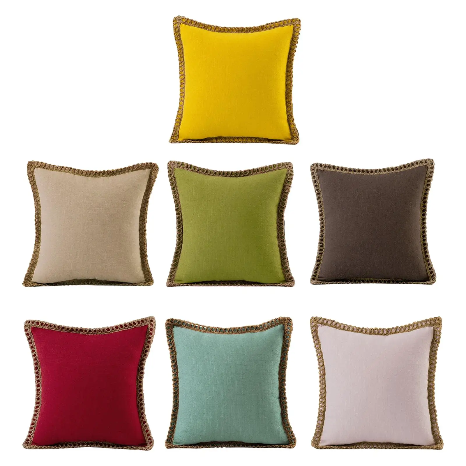 

45x45cm Throw Cover W/ Hidden Zipper Soft Cover, for Office Home Car