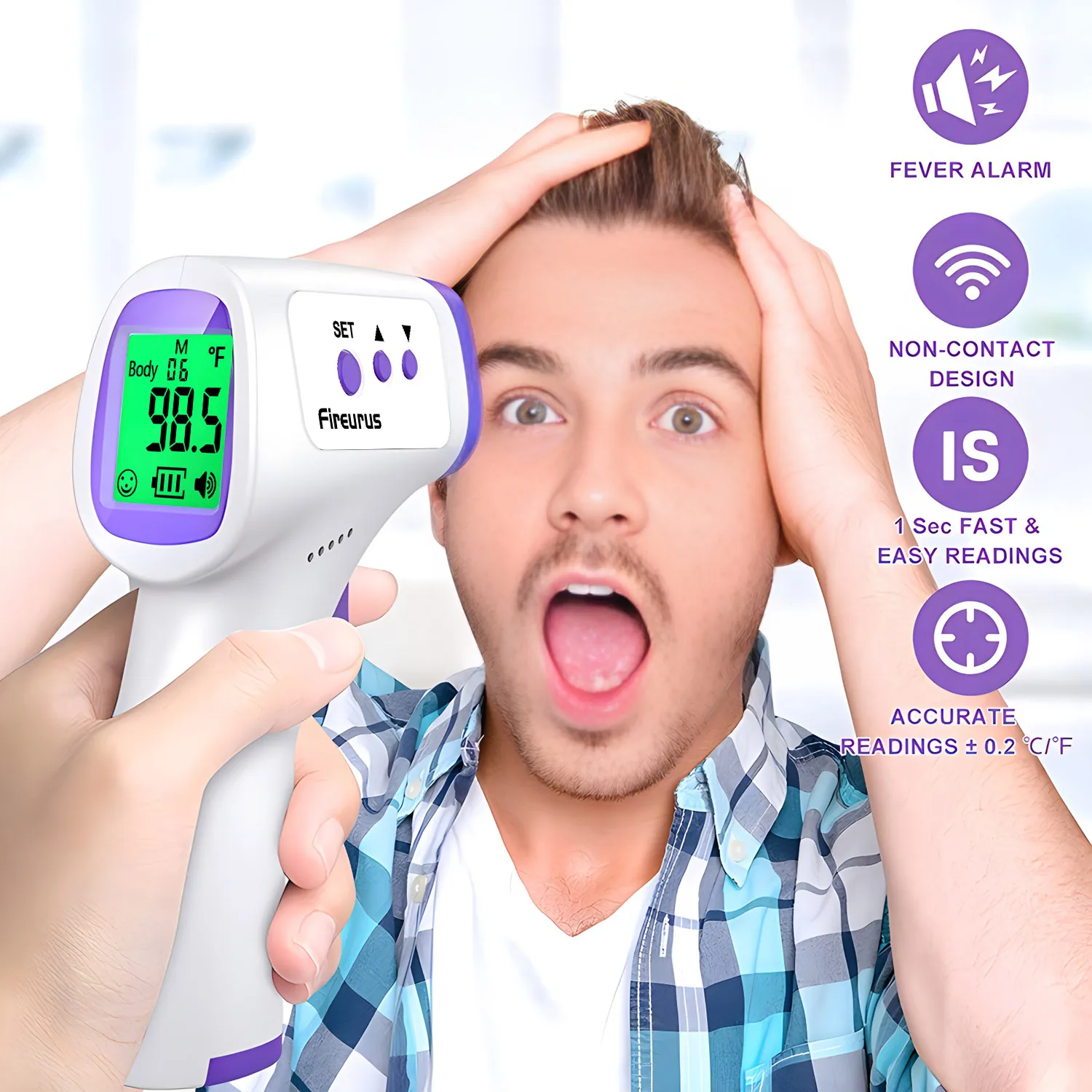 Инфракрасный цифровой термометр Fireurus Многофункциональный Бесконтактный прибор