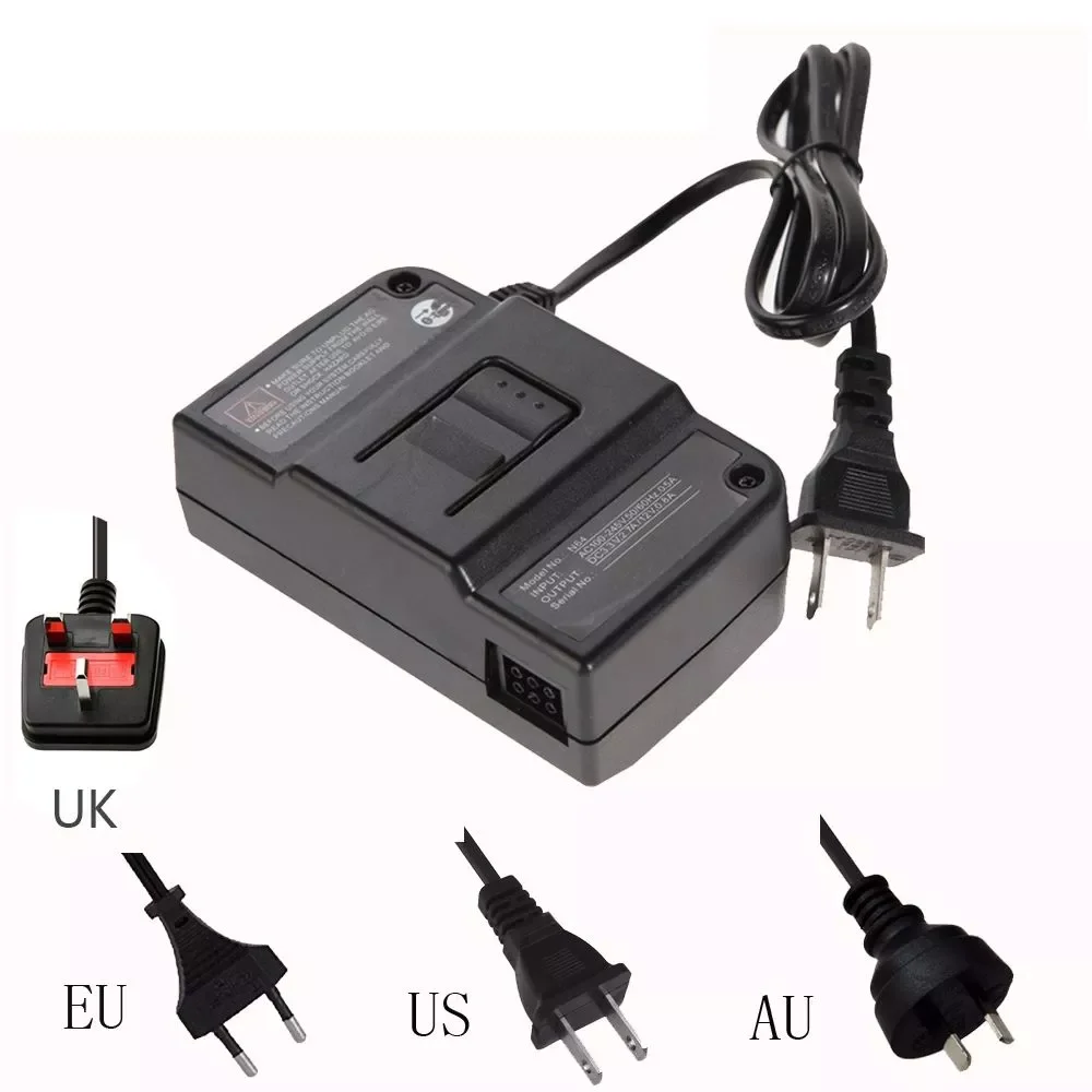 

US/EU/UK Plug Power Adapter Charger Cord Power Supply Chargers Accessories Home Games 64 Charging