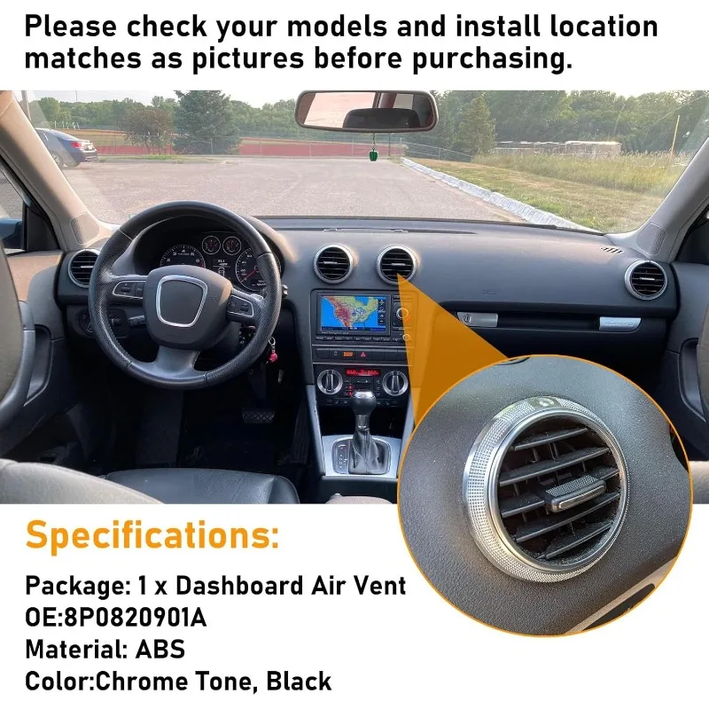 Фото Передняя решетка воздуховода кондиционера для Audi A3 S3 8P 2008-2012, замена, артикул 8P0820901C №5