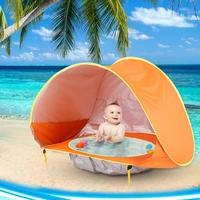 baby beach tent children portable shade pool waterproof uv protecting sunshelter with pool kid outdoor camping sunshade beach