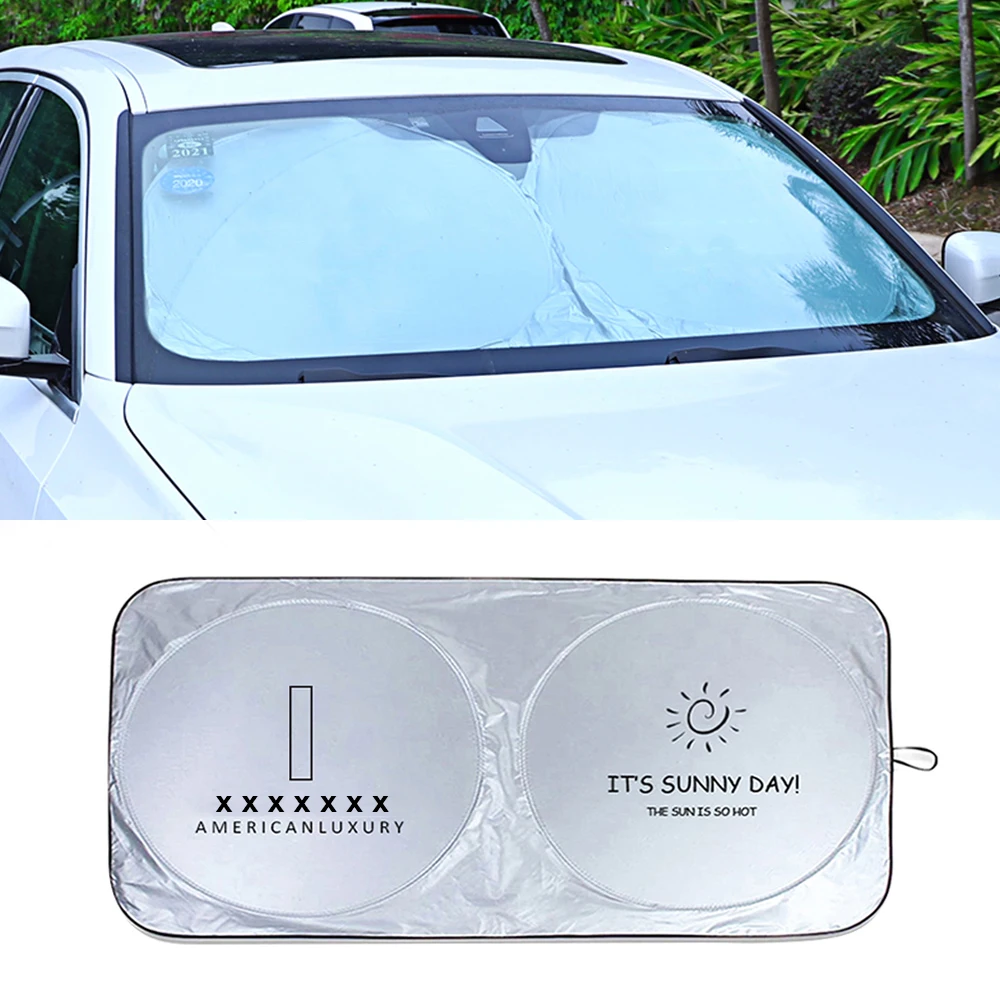 

For Lincoln Car Windshield Foldable Sunshade Auto Logo Emblem Sun Visor Protector Parasol Coche Anti UV Reflector Accessories