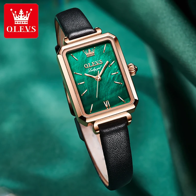 

OLEVS Fashion Casual Watch for Women Square mirror Top Brand Luxury Stainless Steel Waterproof Quartz Wristwatch Montre femme