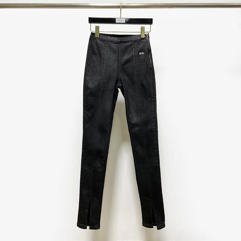 Rick Wax-pantalones vaqueros para hombre, ropa de calle, Traf, color negro, tendencia, 2020ss