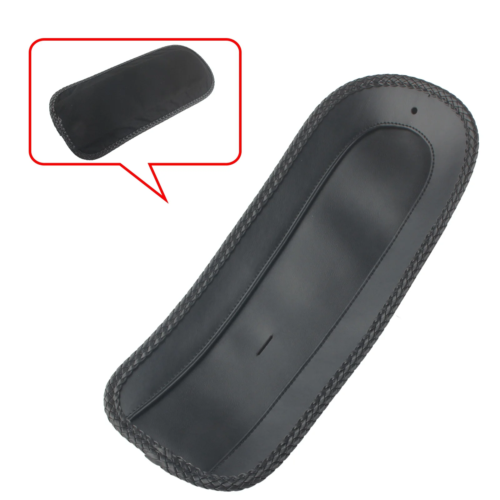 Черный мотоциклетный кожаный нагрудник на заднее крыло соло-сиденье подходит