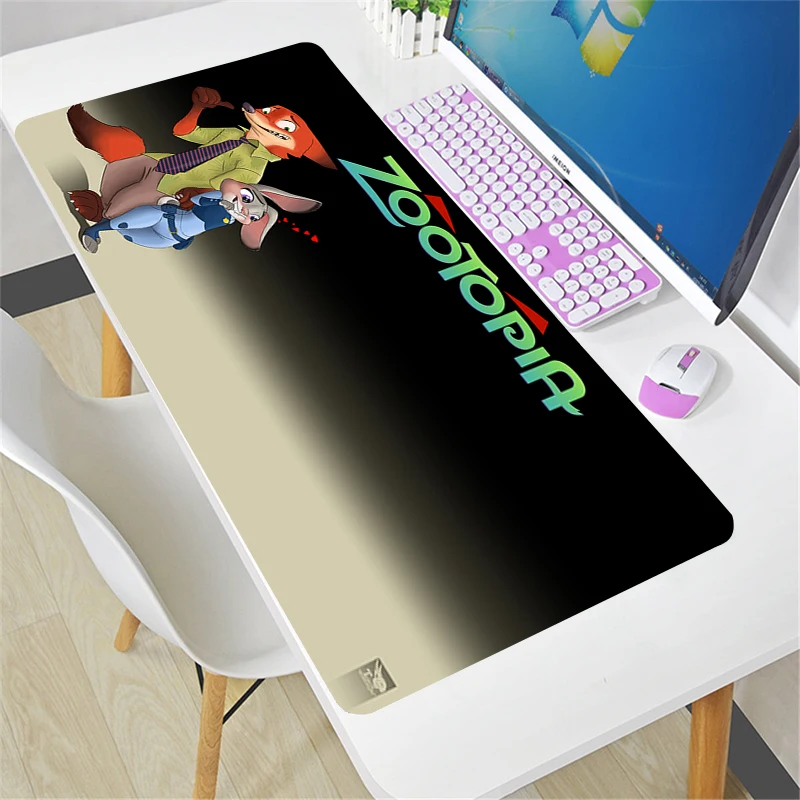 

Игровой коврик для мыши Zootopia для ноутбука, Противоскользящий коврик для мыши 900x400 для компьютера, офиса, аниме, аксессуары для компьютерного...