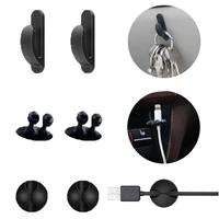 2pcs usb cable organizer wire winder earphone holder cord clip office desktop phone cables silicone tie fixer wire management
