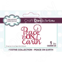 peace on earth craft metal cutting dies scrapbook diary decoration stencil embossing template diy greeting card handmade new