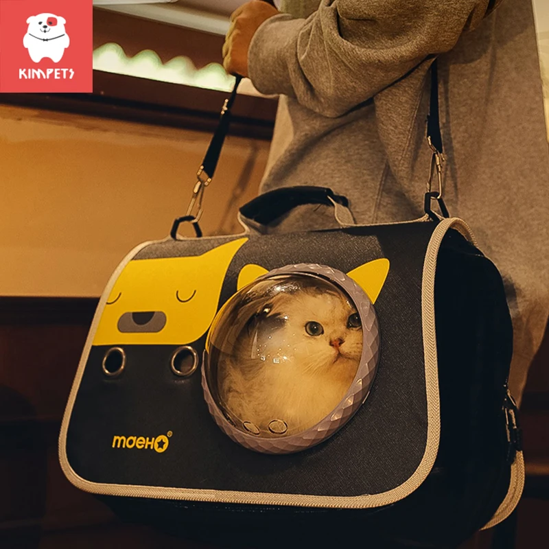 

Kimpets Cat Carrier Bag Space Capsule Pet Bag Outdoor Pet Shoulder Bag Breathable Travel Handbag For Small Dogs Cats Transport