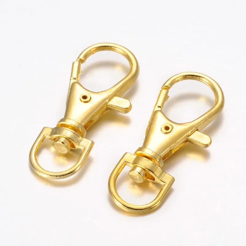 

20pcs Alloy Swivel Snap Hook Lobster Claw Clasps for Jewelry Making DIY Findings Antique Bronze Nickel Free 35x15mm