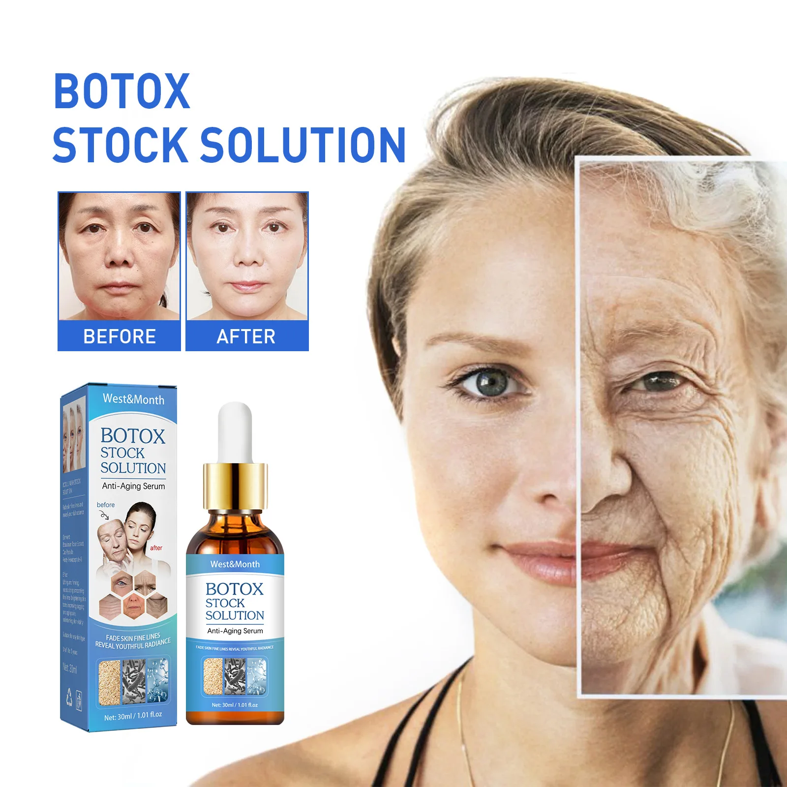 

Effecive Botox Facial Anti-aging Essence Fine Line Firming Serum Botox Stock Solution Anti-Wrinkle Whitening Repair Face Serum