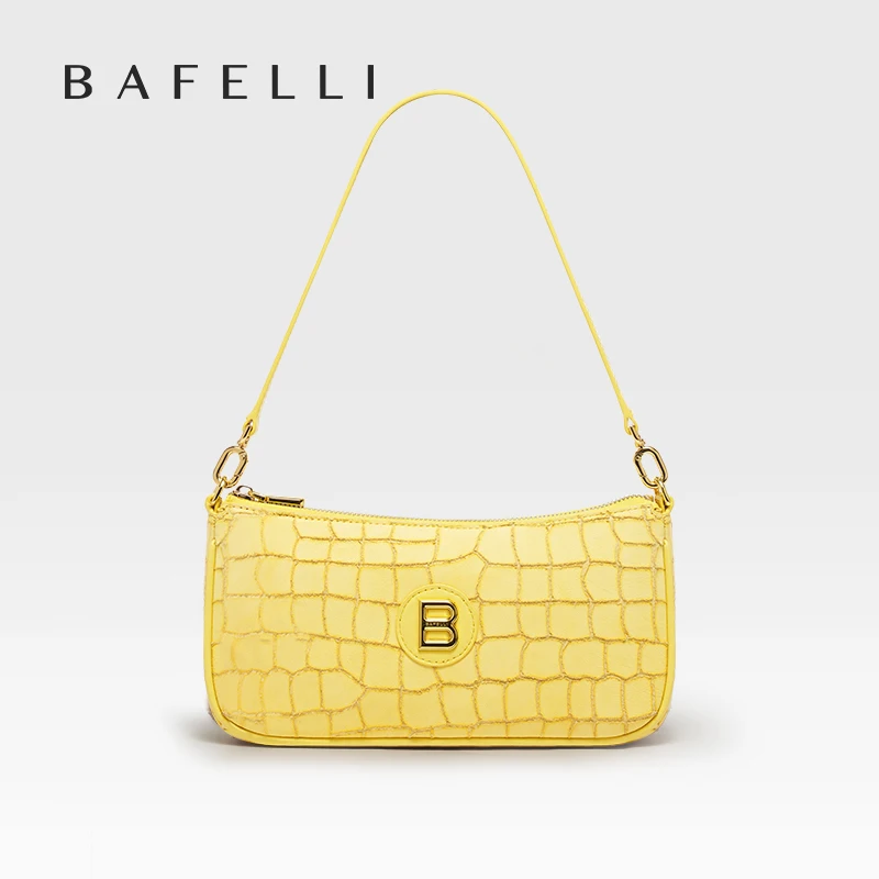 

BAFELLI 2023 NEW WOMEN'S LUXURY BRAND LEATHER EVENING BAG STREET STYLE FASHION DESIGNER HANDBAG SHOULDER CLASSICAL PURSE