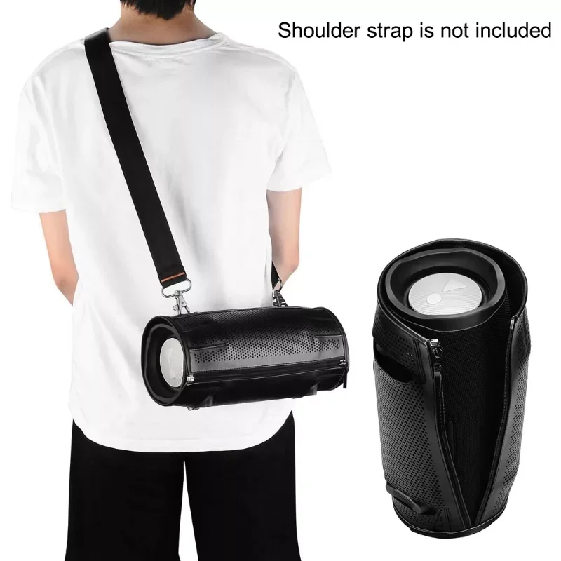 

OOTDTY New Soft PU Leather Protective Sleeve Case Bag Cover Skin for Xtreme 2 Bluetooth Speaker Black Shoulder Bag
