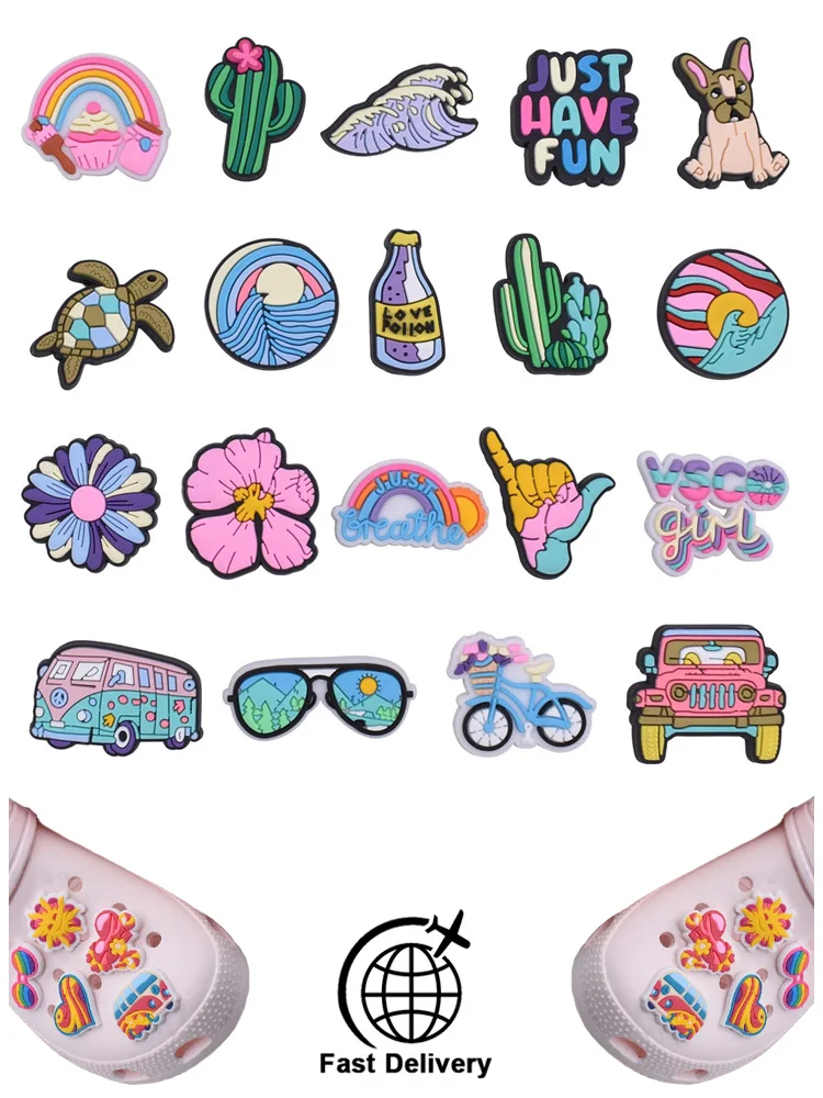 1Pcs PVC Bus Rainbow Cactus for Croc Charm DIY Badge Women Sandals Buckle Kids Pins Decoration Jean Shoe Accessories X-mas Gift 1Pcs PVC Bus Rainbow Cactus for Croc Charm DIY Badge Women Sandals Buckle Kids Pins Decoration Jean Shoe Accessories X-mas Gift