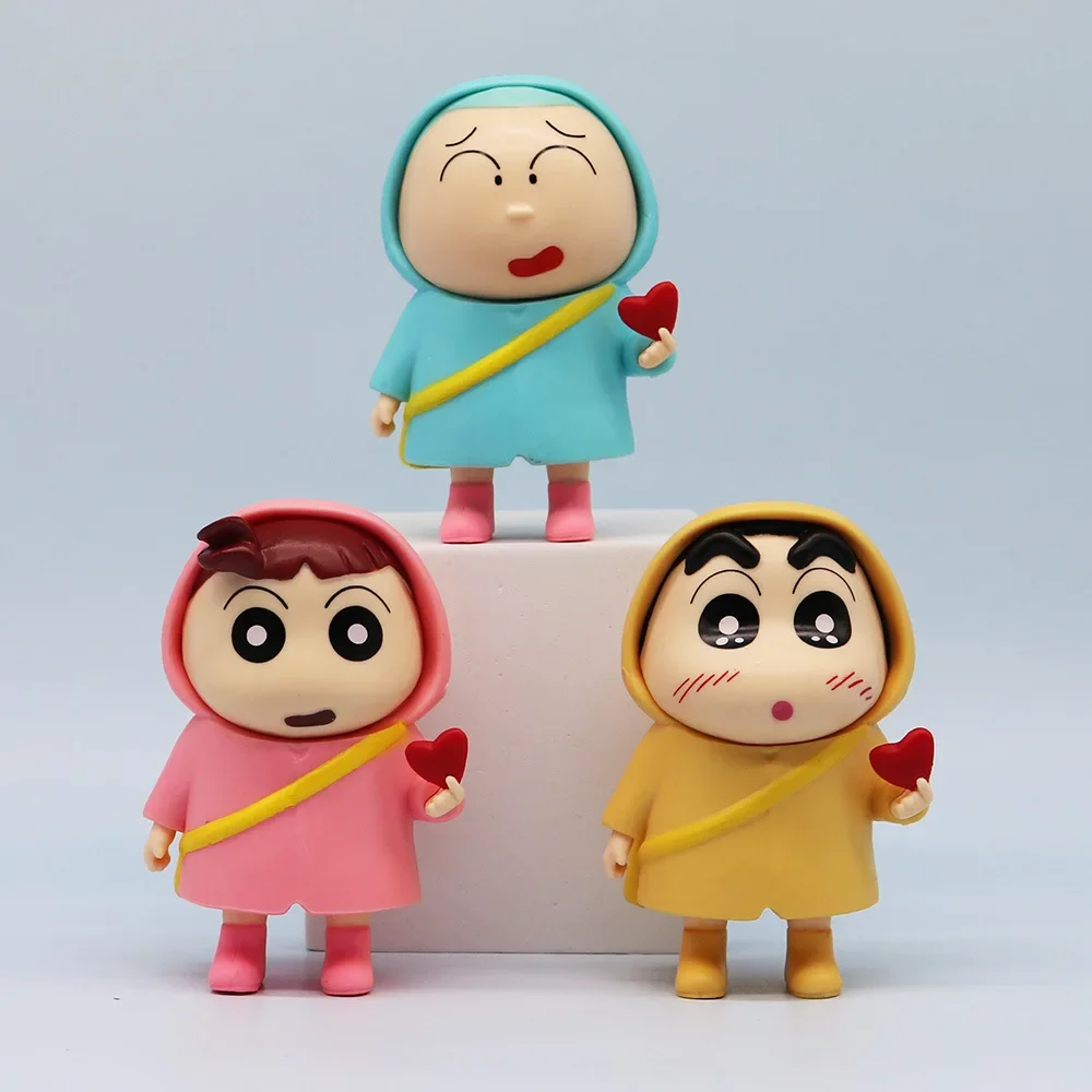 9 см Q версия дождевик Crayon Shin-chan фигурка Kasukabe защита силы Xiaokui Kazama милые Мультяшные