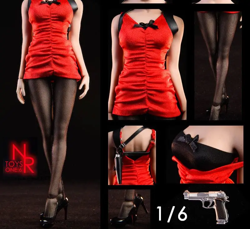 NRTOYS масштаб 1/6 женское платье фигурка NR18 Зомби Убийца Ada wong красное комплект