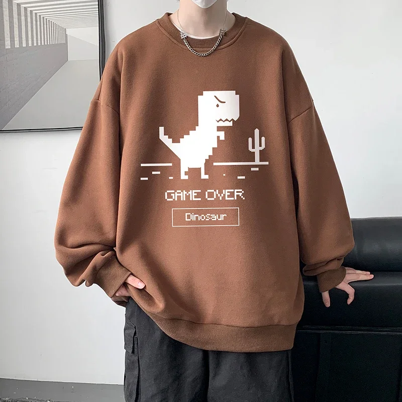 Толстовка мужская оверсайз с аниме принтом смешная повседневная кофта капюшоном