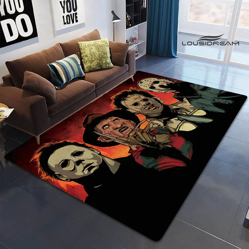 3D ковер с принтом из фильма ужасов для гостиной спальни нескользящий дверной