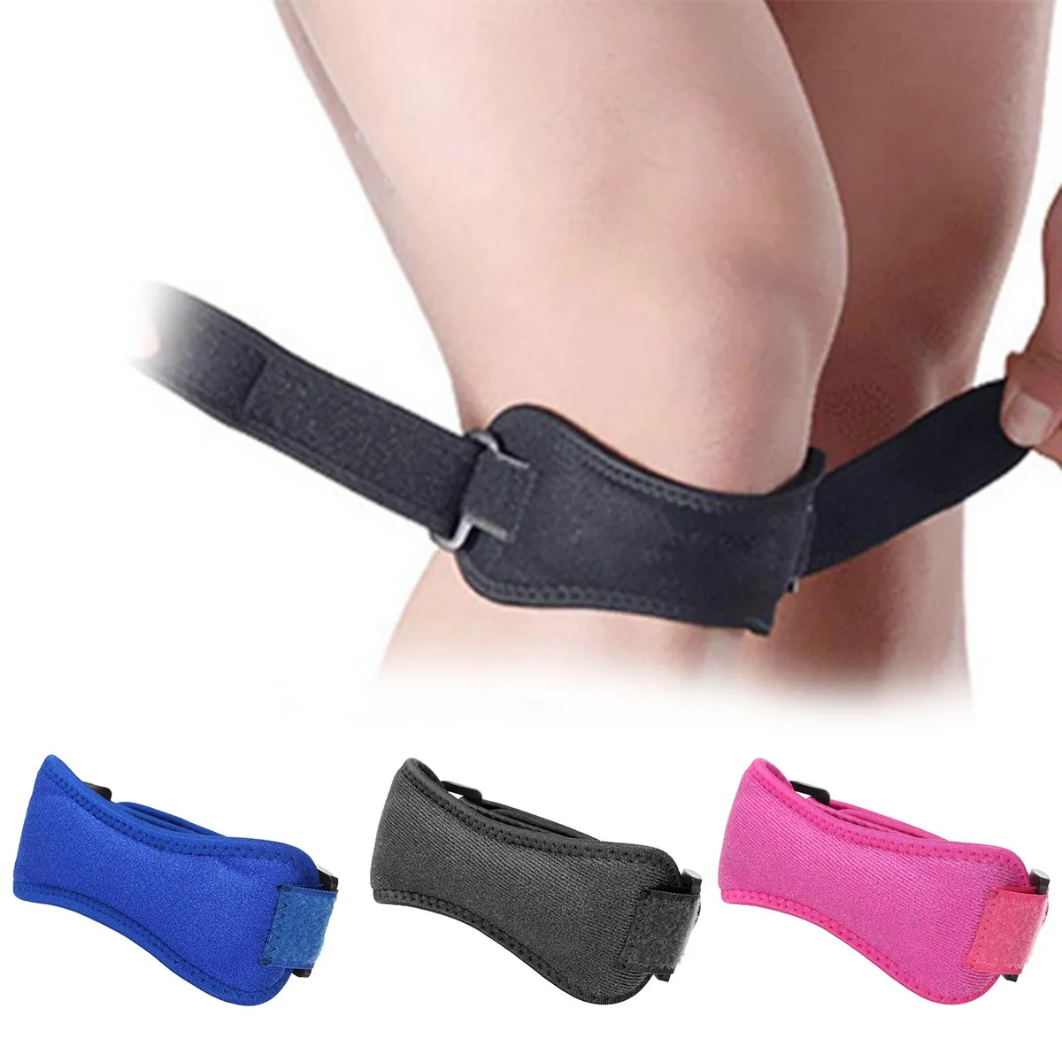 

Adjustable Patella Tendon Strap Knee Support Brace Shock Absorption Knee Pain Relief Band