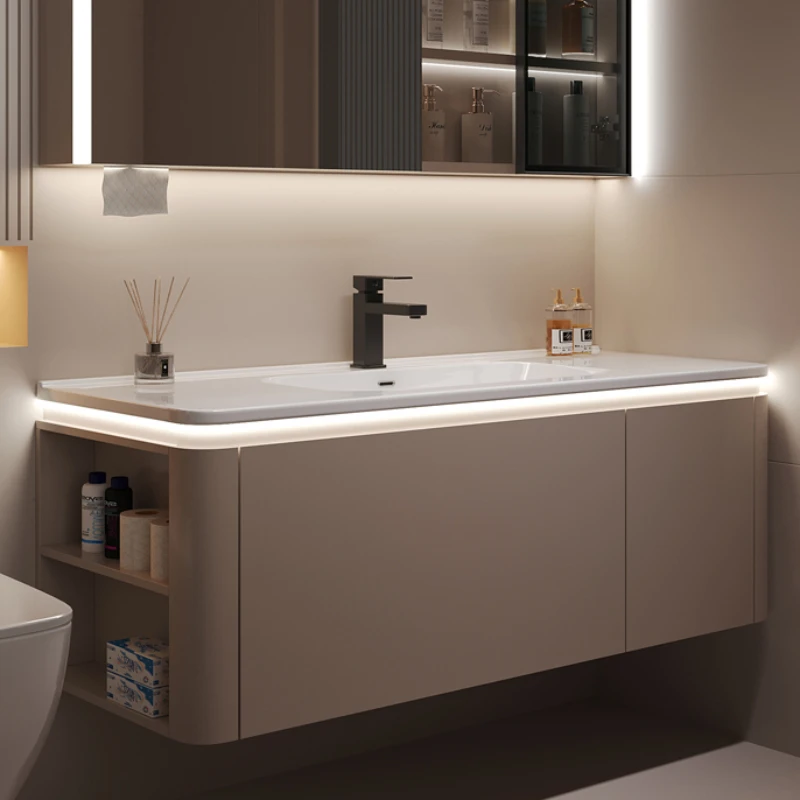 Шкаф на основании для раковины мебель туалета узкие полотенца закрытый ящик