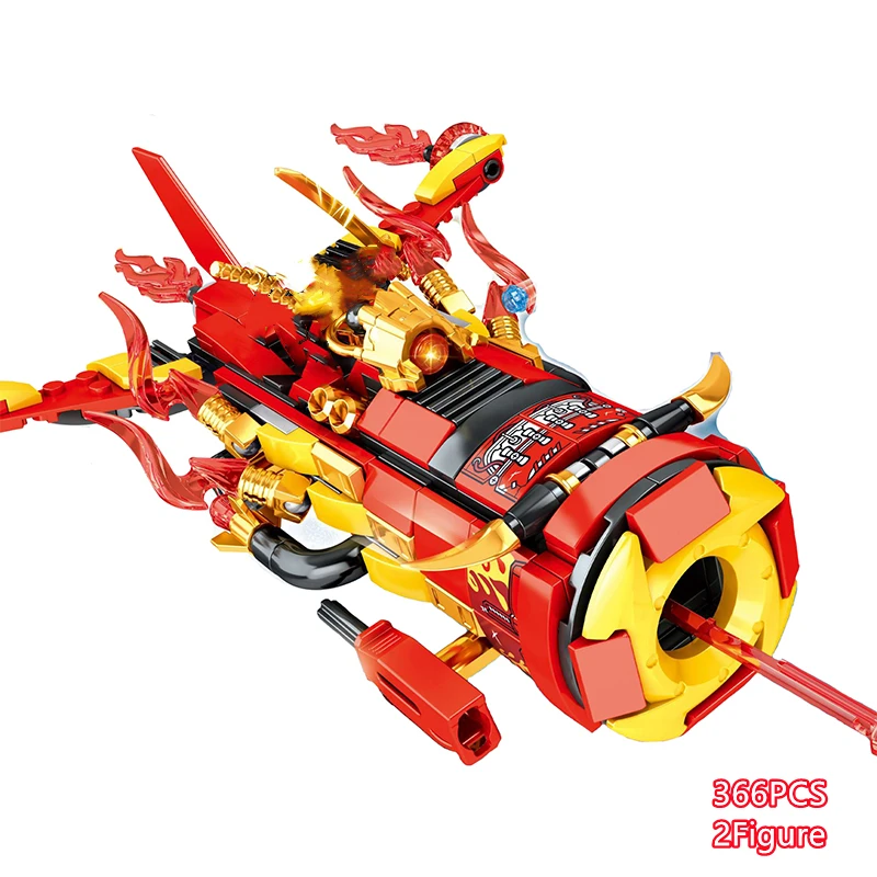 

366PCS Ninja fire Aircraft Fighter модель строительных блоков мальчики оружейный кирпич сборка игрушки для детей подарок