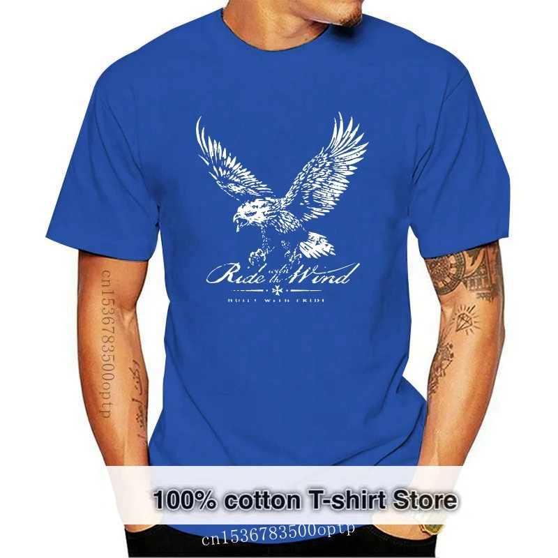 

2019 Free Shipping Mens New Fashion O-Neck Biker Life Usa Men'S Ride With The Wind Biker T-Shirt mens Tee Shirts