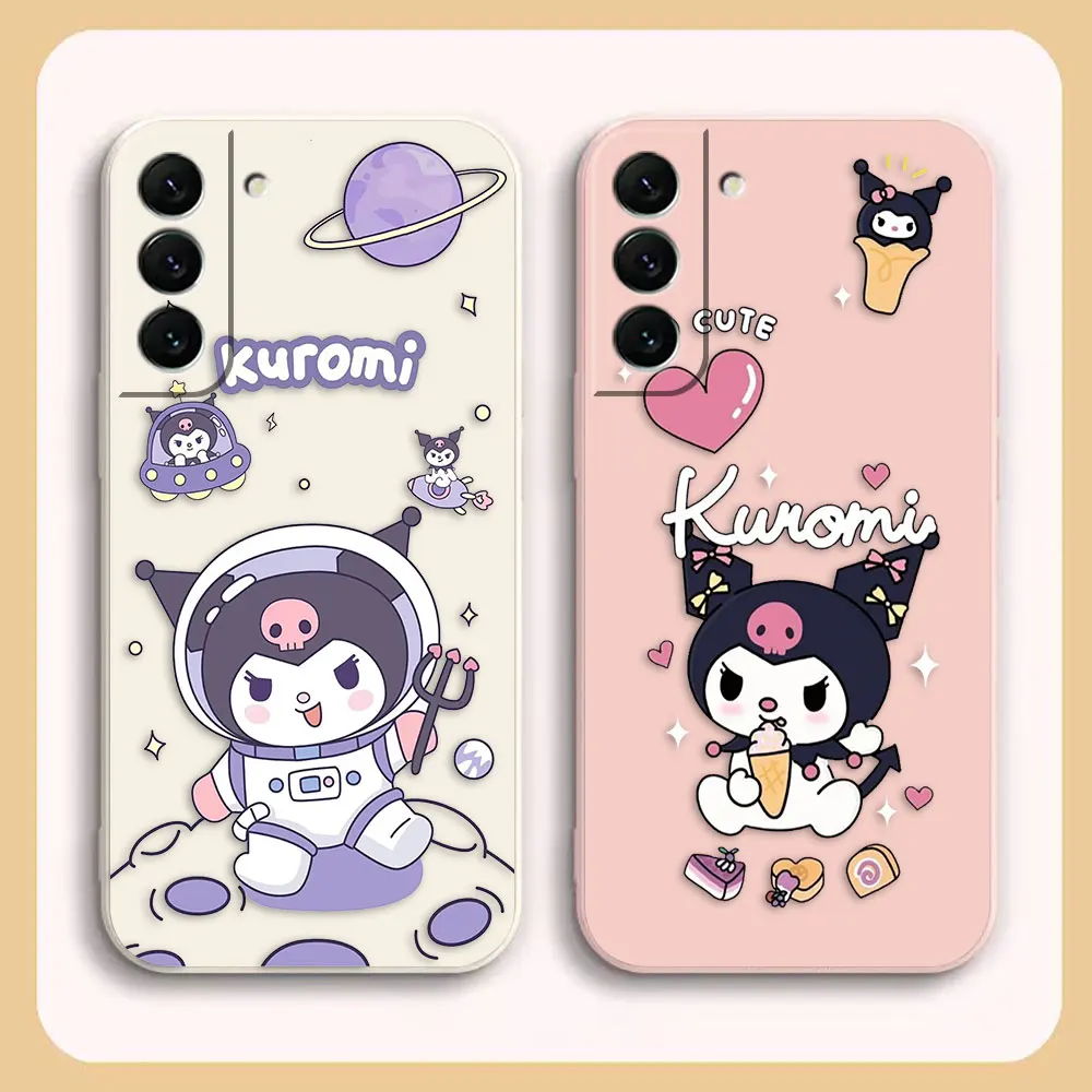 

Cartoon K-Kuromi Art Case For Samsung S23 S22 S21 S20 FE S11 S11E S10 S10E S9 S30 Ultra Plus 4G 5G Colour Shockproof Liquid Case