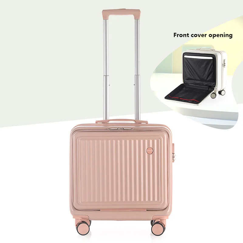 New Front Opening 16/18/20 Inch Code Trolley Case, Light And Fashionable Universal Wheel Suitcase
