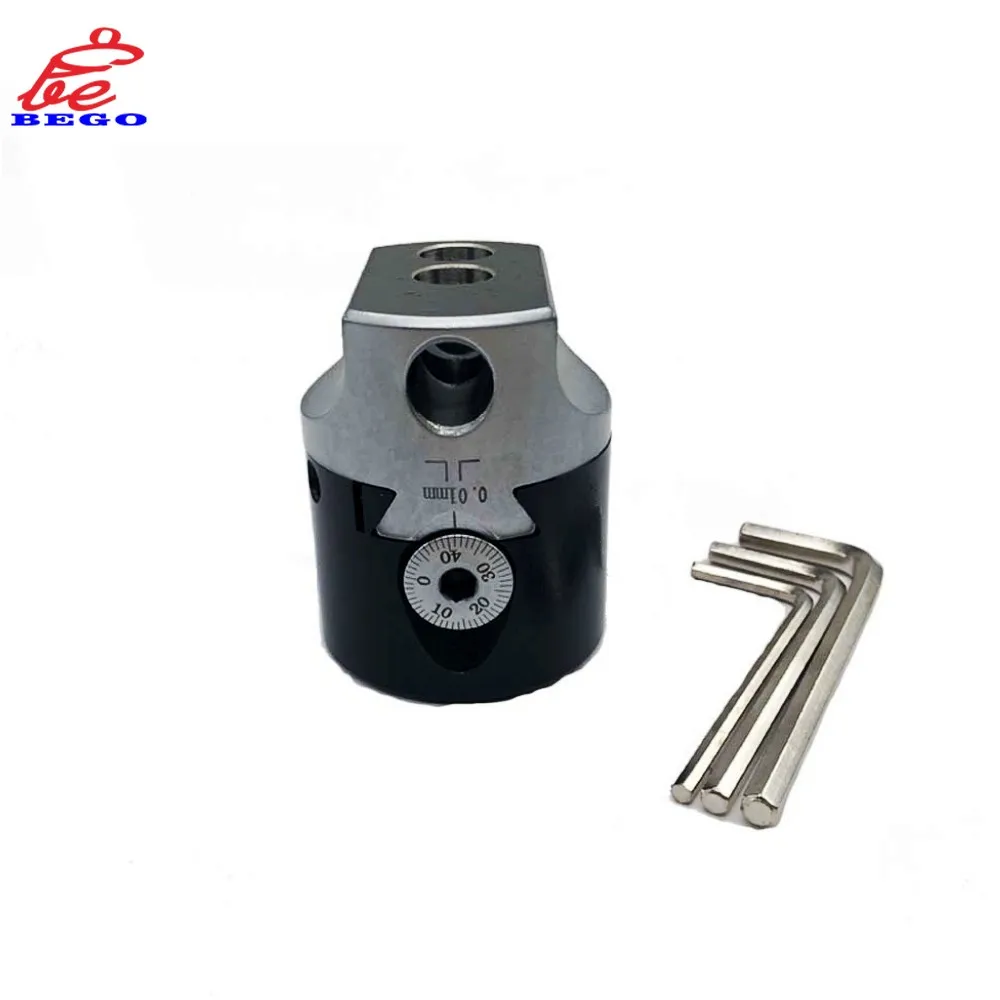 

F1 2/3/4 inch 50/75/100mm F1 Type Boring Head 12/18/25mm Lathe Boring Bar Milling Holder For Milling Machine Tools + Hex Wrenche