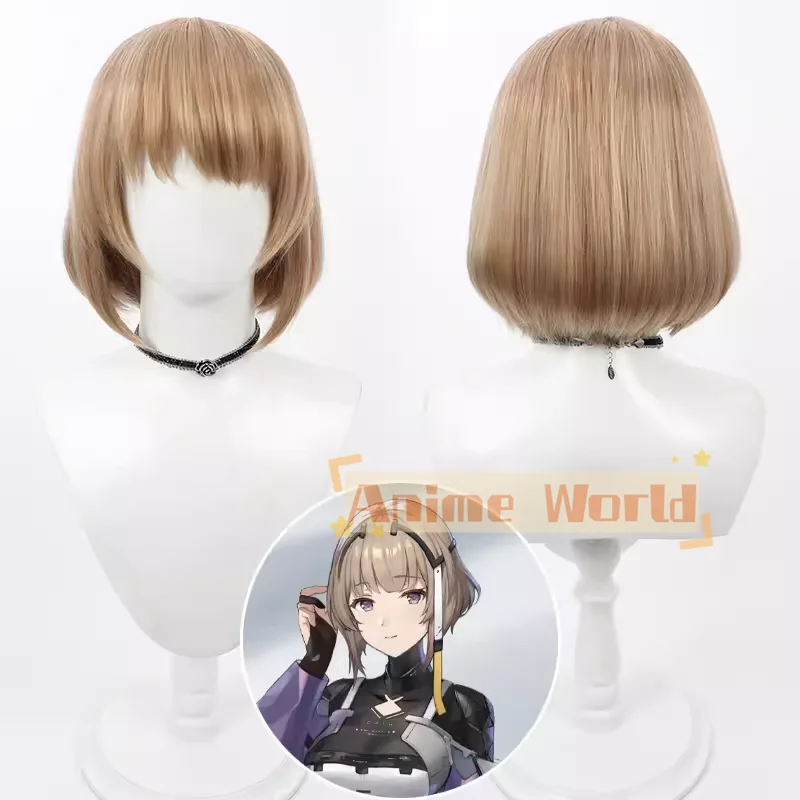 Парик для косплея Мэриан андротти из коротких коричневых термостойких