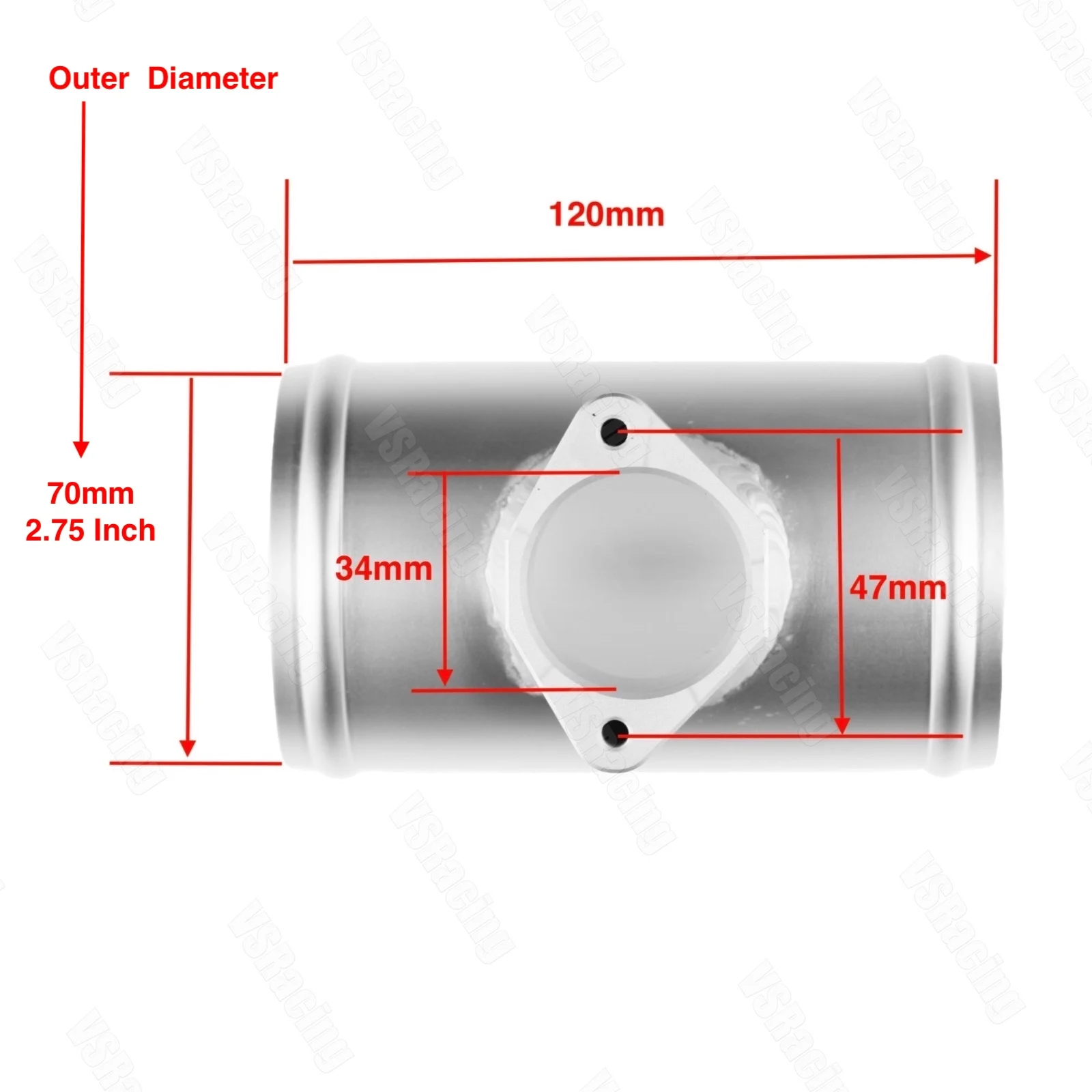 Автомобильный Алюминиевый Датчик массового расхода воздуха адаптер MAF крепление