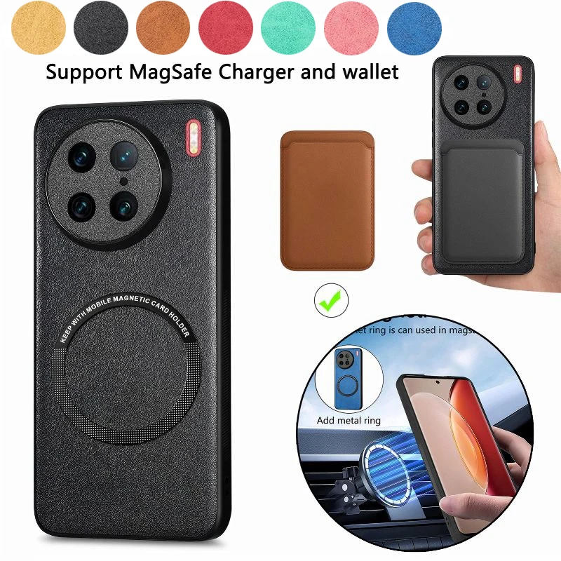 

Fashion Magnetic Ring Back Cover For VIVO Y75 Y55 V25 Y12s Y20i Y30G Y17 Y15 Y02 X90 X60 IQOO 11 Fashion Slim Leather Phone Case