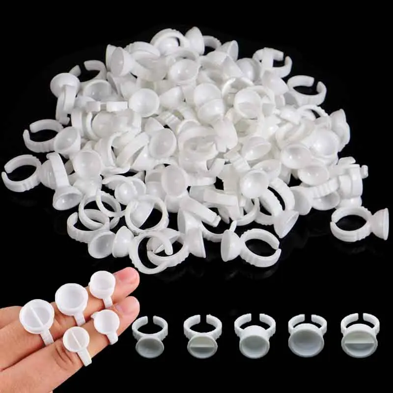 

500pcs Plastic Microblading Ring Pigment Holder Disposable Tattoo Ink Cup Caps for Eyebrow Permanent Makeup Tattoo Accessories