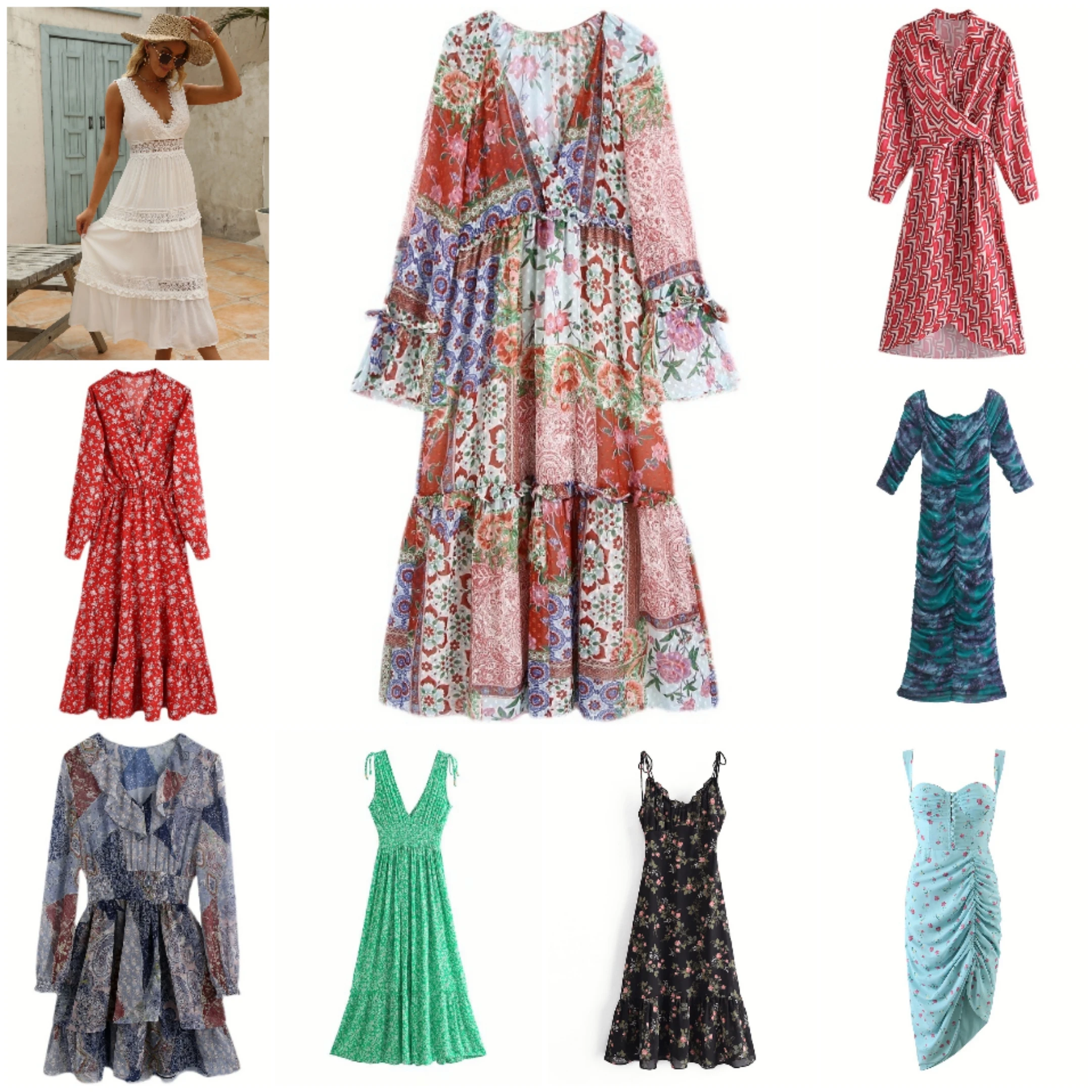 

Европейский и американский стиль Внешняя торговля Новинка 2022 французское высококачественное пикантное Платье с принтом летняя Удобная дл...