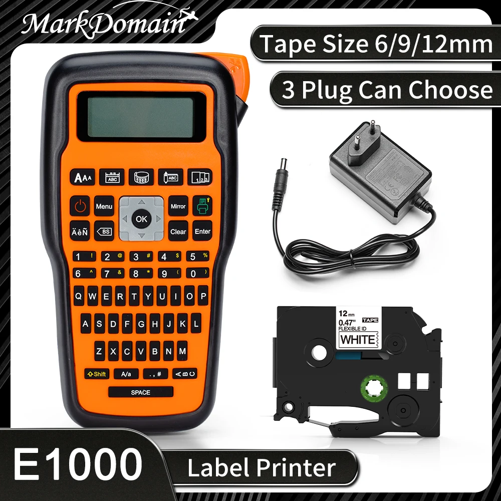 E1000 Pro Label Machine Industrial Label Maker, Labeller for