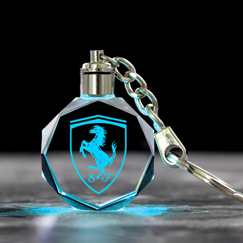 Креативный подвесной металлический автомобильный брелок для Ferrari значок с
