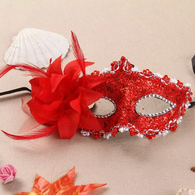 

Hot Fashion Luxury Venetian Masquerade Mask Women Girls Sexy Fox Eye Mask for Fancy Dress Christmas Halloween Party Sequin Mask