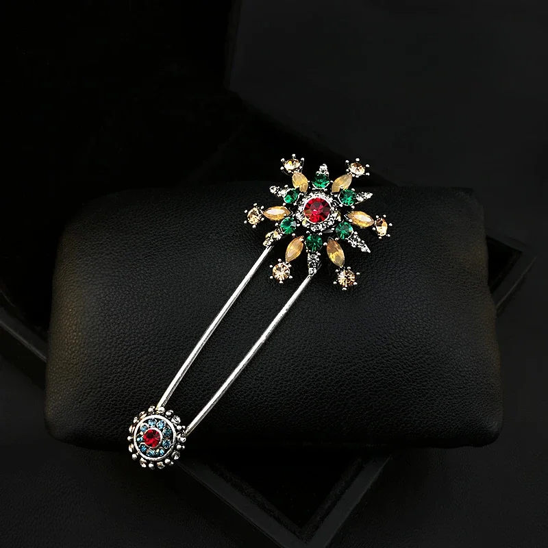 870 брошь изысканная пряжка для шаль Большая Булавка в форме цветка корсаж костюма