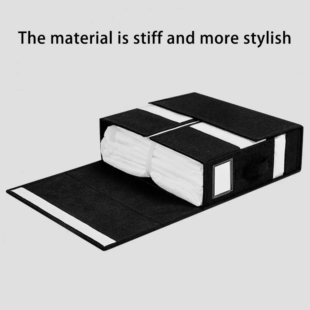 

Effortless Bed Sheet Management Tool Foldable Bed Sheet Set Organizer Imitation Linen Closet Storage for Queen/king for Bedding